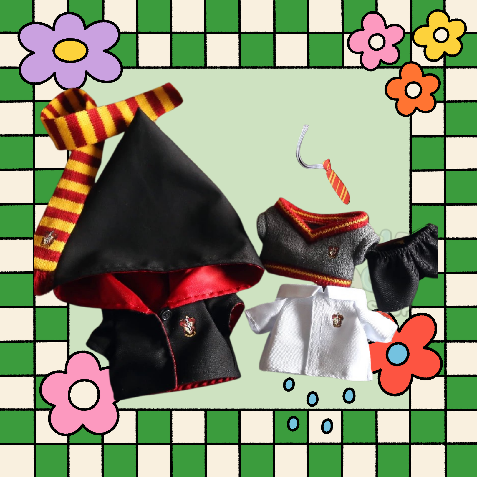 Labubu Four House of Enchantment Outfit Wizard Robe Set for Pop Mart Doll