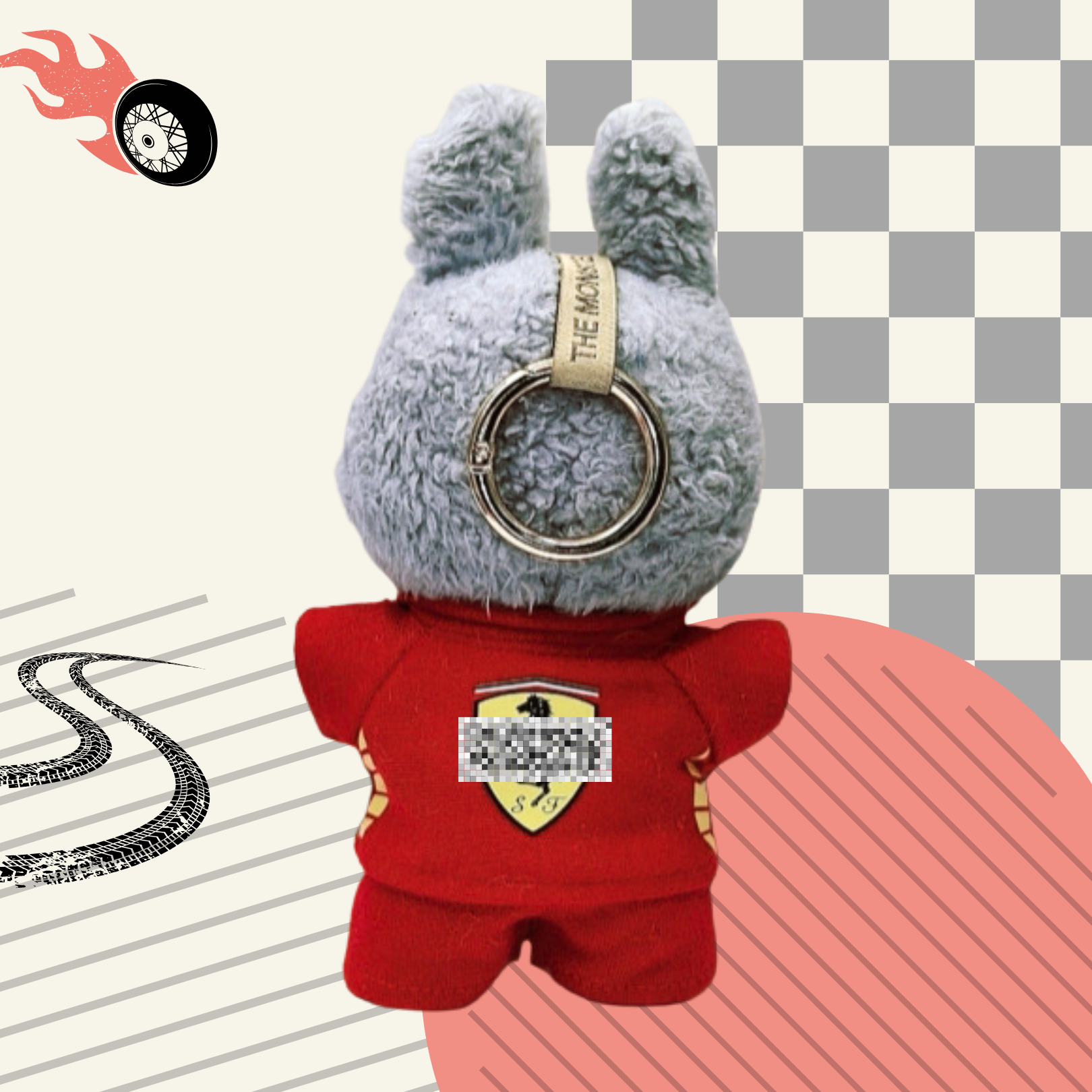 Labubu Track Day F1 Team Kit Outfit Custom Racing Suit for Pop Mart Dolls