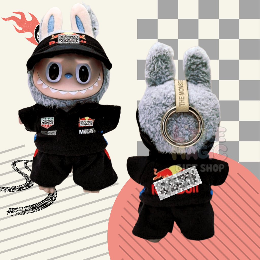 Labubu Track Day F1 Team Kit Outfit Custom Racing Suit for Pop Mart Dolls