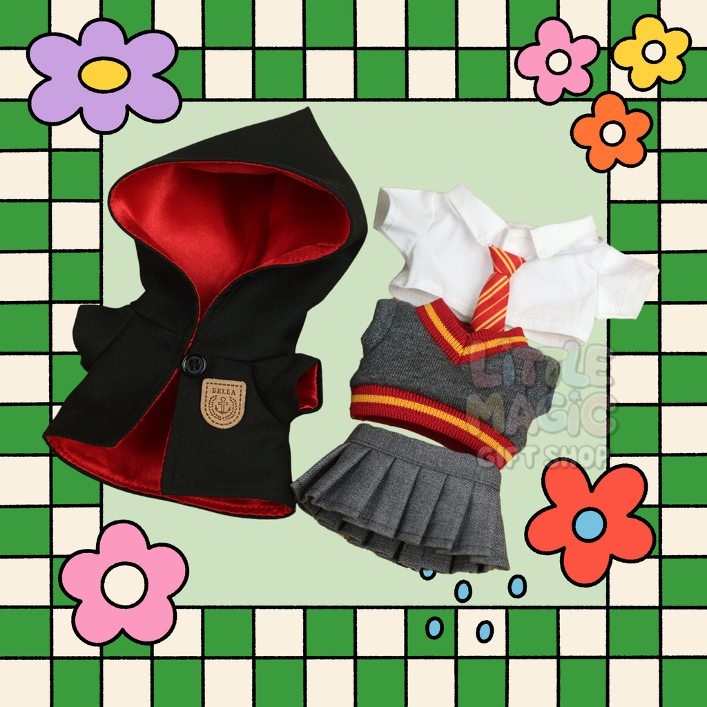 Labubu Wizard School Outfit Fantasy Robe & Cloak for 17cm Lafufu Doll