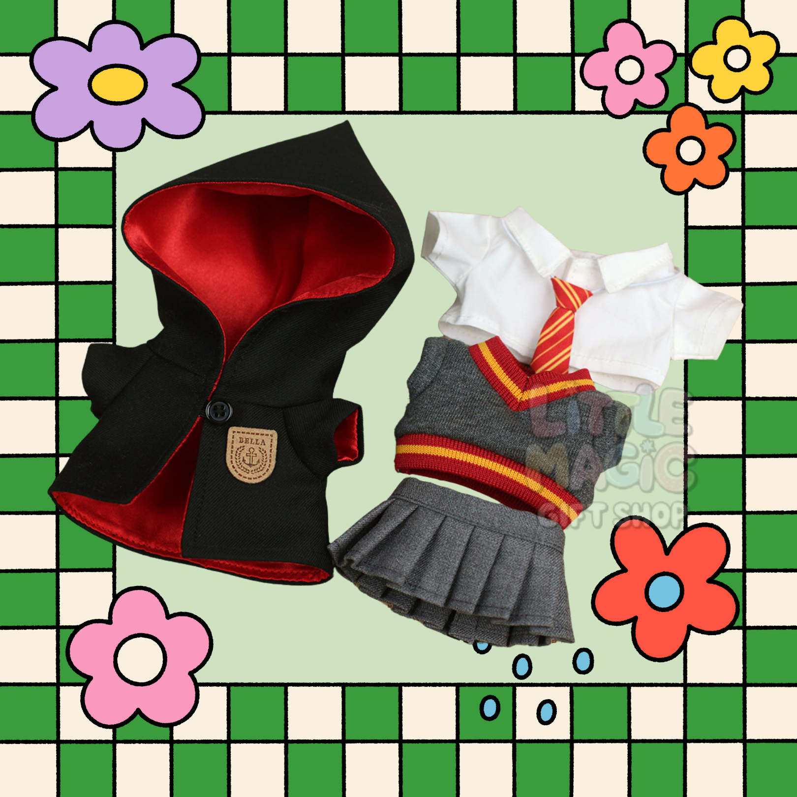 Labubu Wizard School Outfit Fantasy Robe & Cloak for 17cm Lafufu Doll