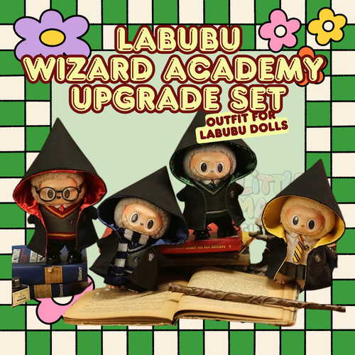 Labubu Four House of Enchantment Outfit Wizard Robe Set for Pop Mart Doll
