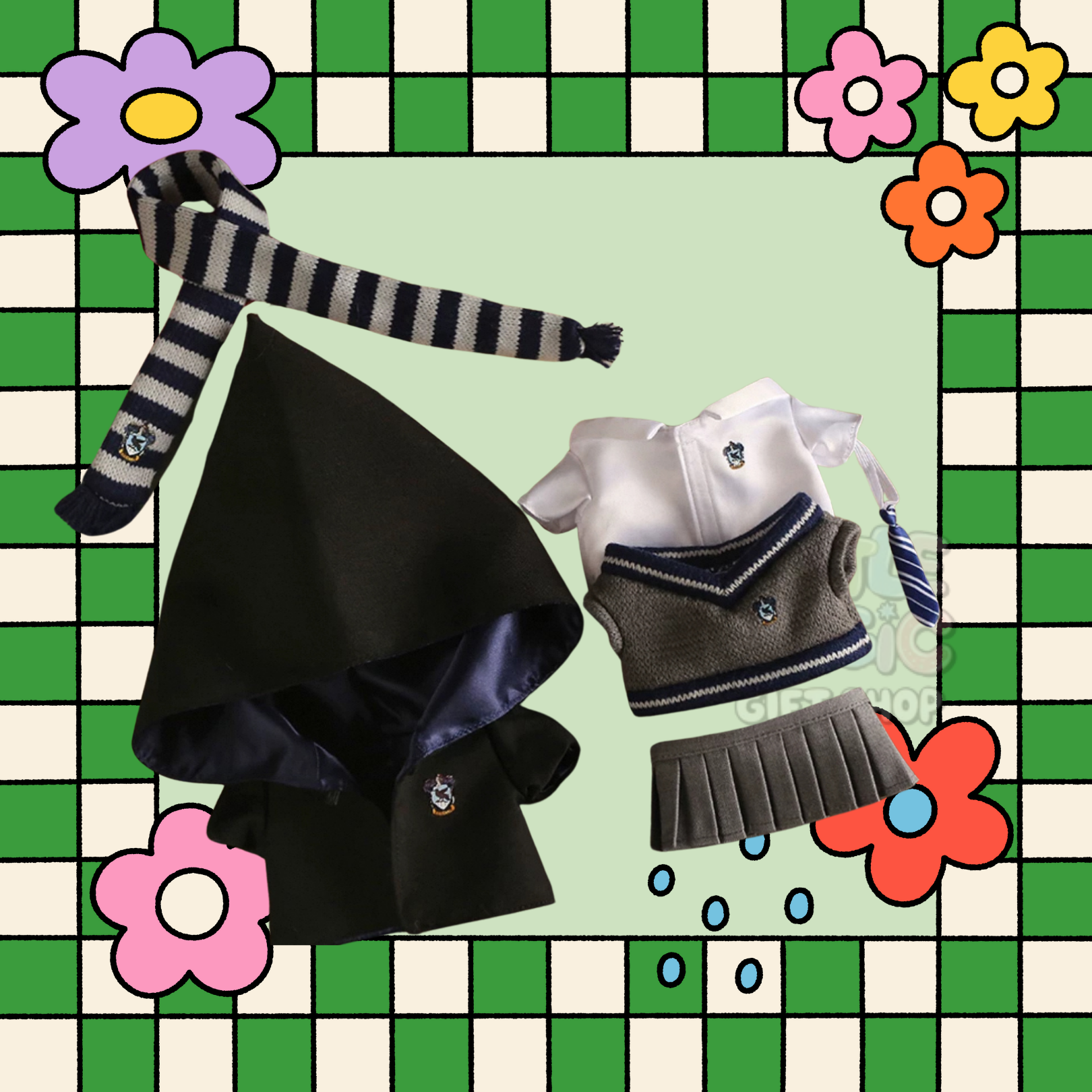 Labubu Four House of Enchantment Outfit Wizard Robe Set for Pop Mart Doll