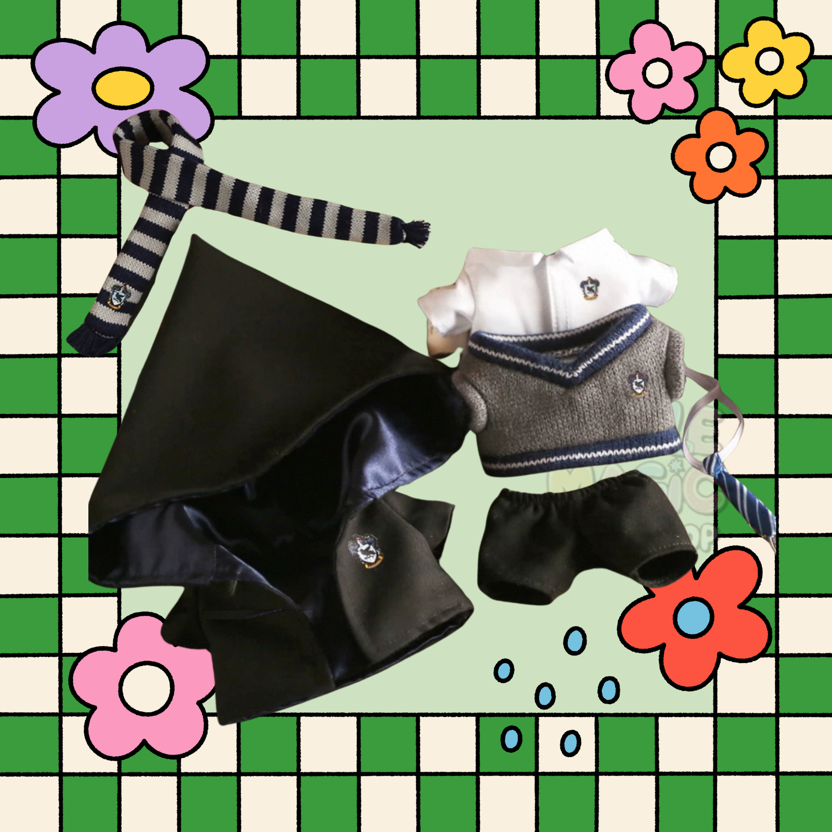 Labubu Four House of Enchantment Outfit Wizard Robe Set for Pop Mart Doll