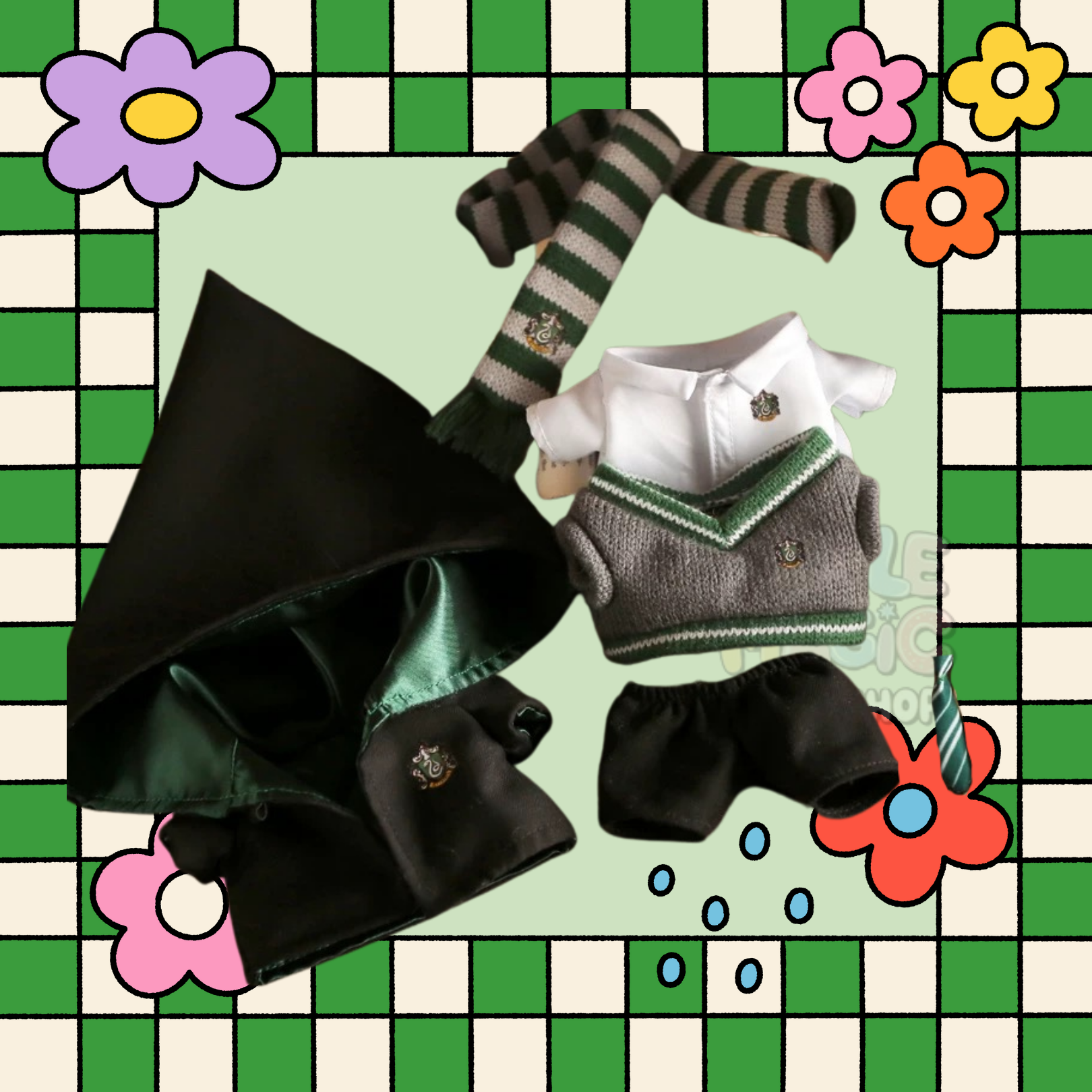 Labubu Four House of Enchantment Outfit Wizard Robe Set for Pop Mart Doll