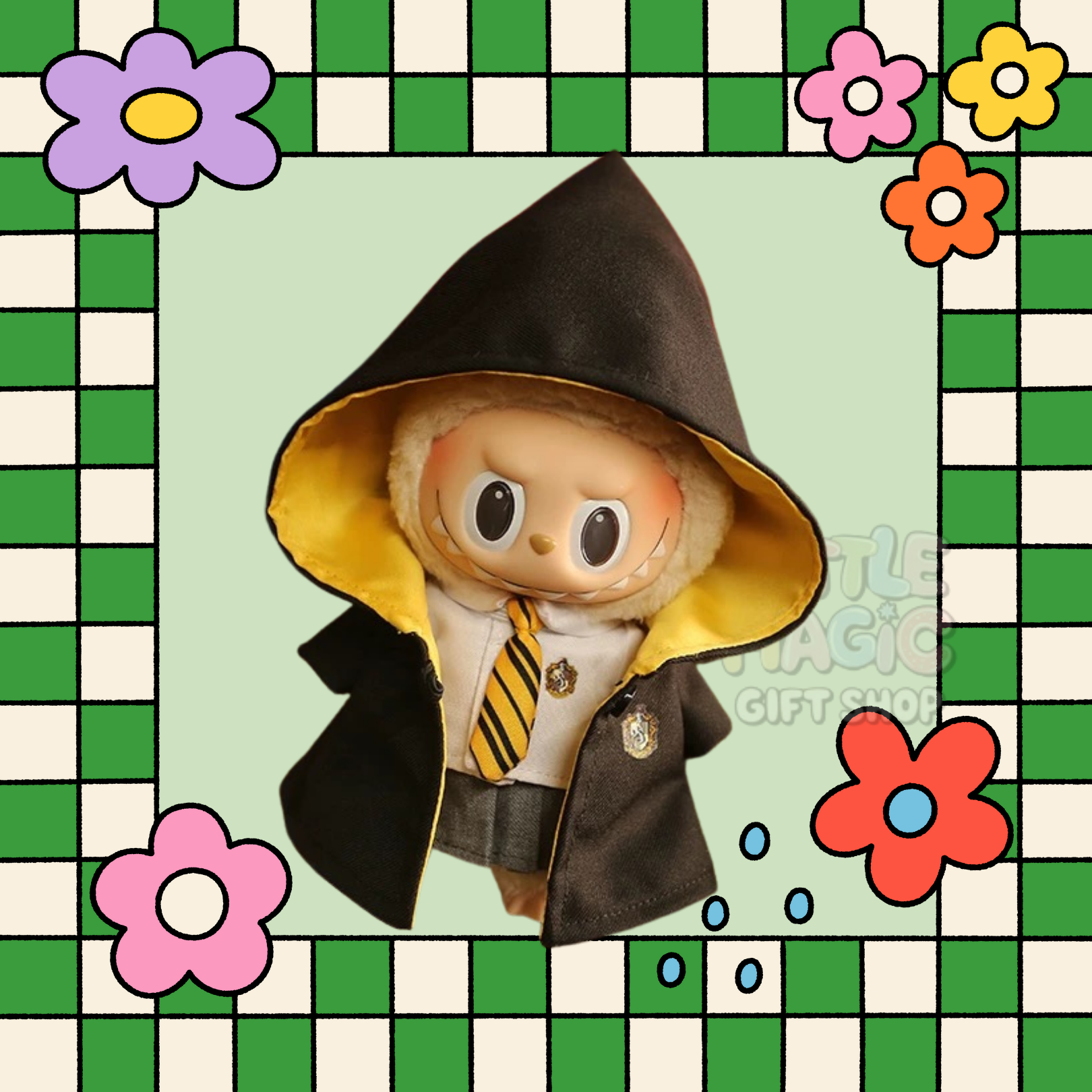 Labubu Four House of Enchantment Outfit Wizard Robe Set for Pop Mart Doll