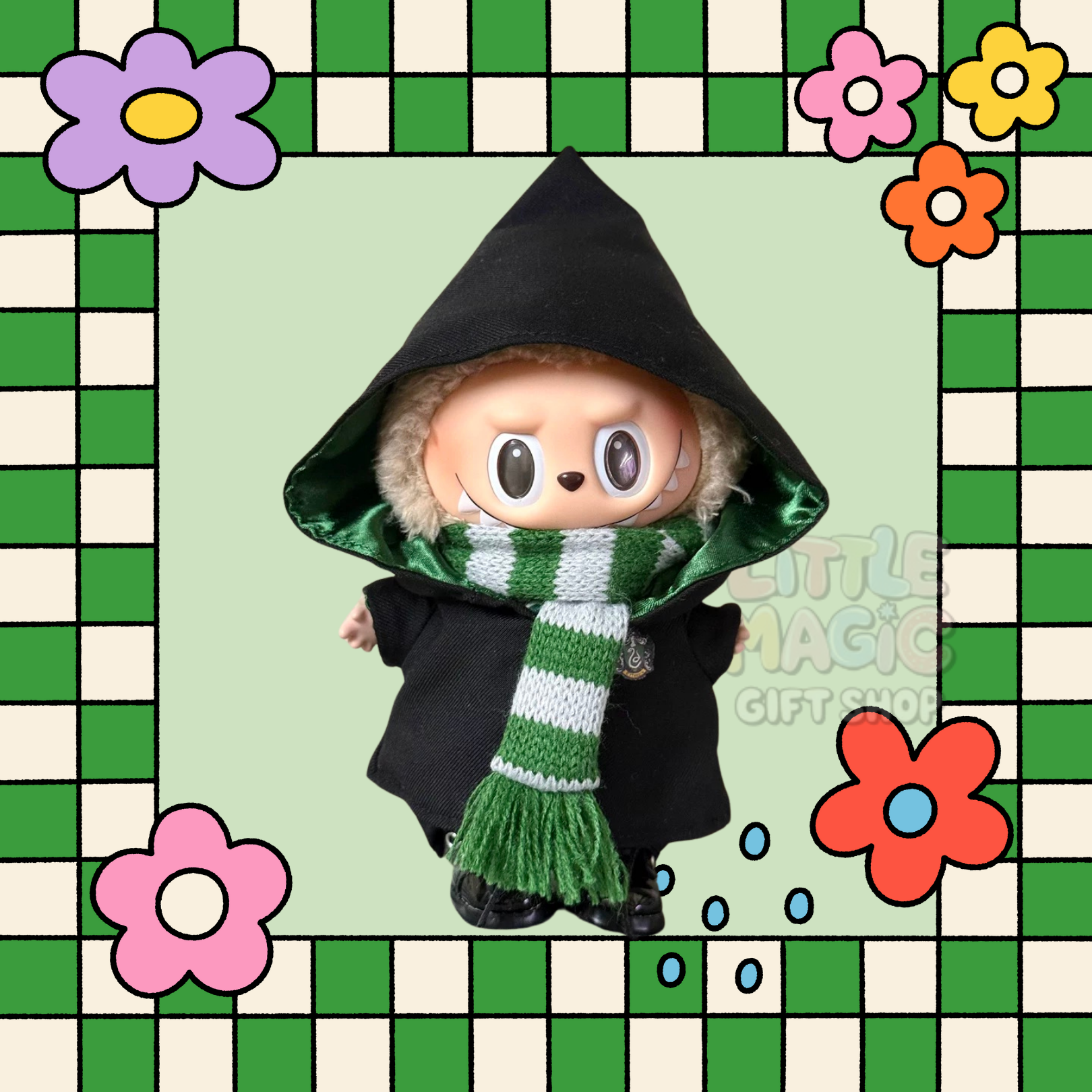 Labubu Four House of Enchantment Outfit Wizard Robe Set for Pop Mart Doll