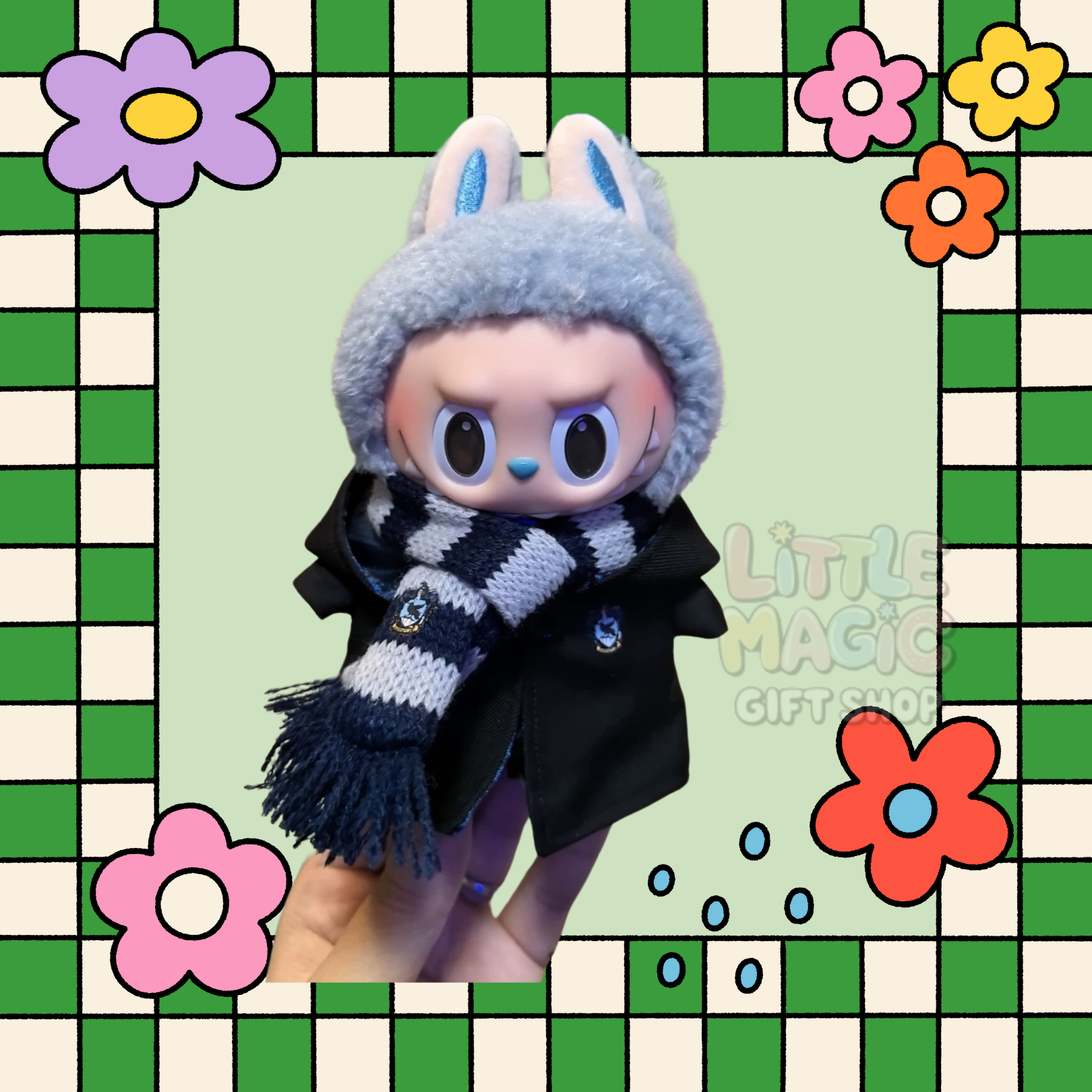 Labubu Four House of Enchantment Outfit Wizard Robe Set for Pop Mart Doll