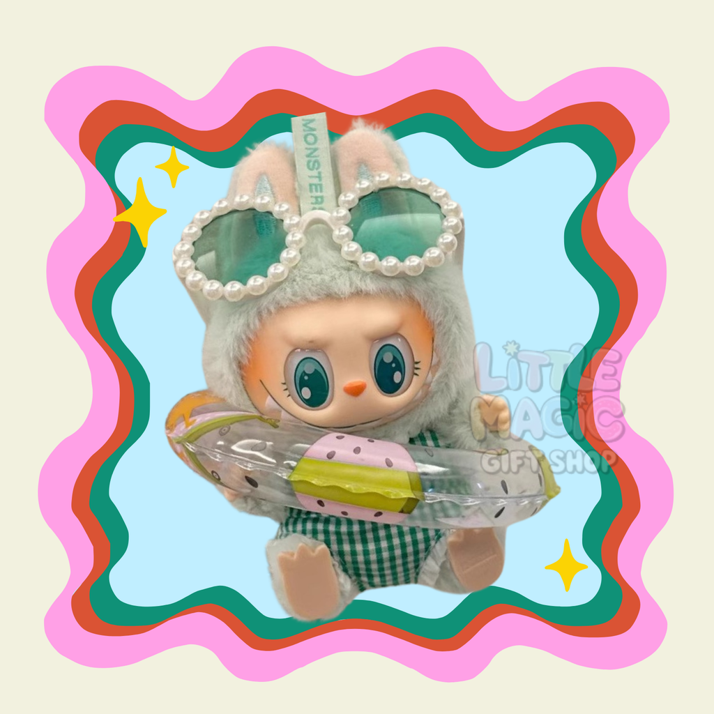 Labubu Summer Splash Outfit – Swimsuit & Beach Set for Pop Mart Doll