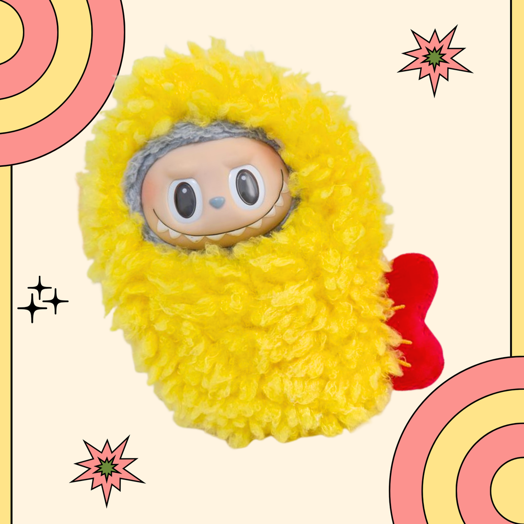 Labubu Fuzzy Tempura Costume – Funny Food Fried Shrimp Look Cosplay Outfit for Pop Mart Doll