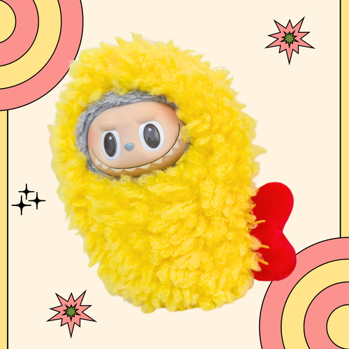 Labubu Fuzzy Tempura Costume – Funny Food Fried Shrimp Look Cosplay Outfit for Pop Mart Doll