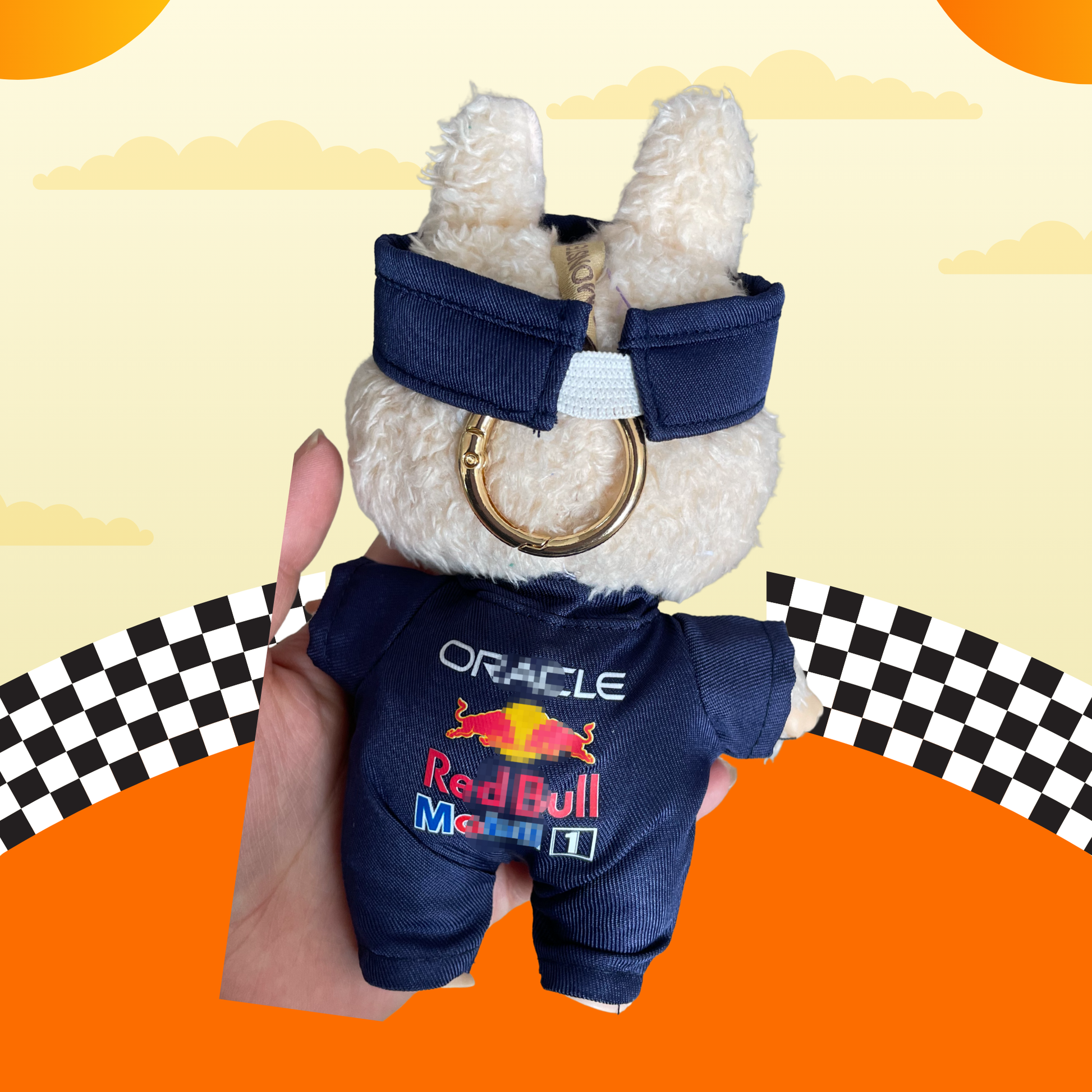 Labubu F1 Racing Outfits – Formula 1 Doll Cosplay Set for Pop Mart Monster Doll