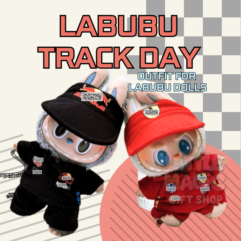 Labubu Track Day F1 Team Kit Outfit Custom Racing Suit for Pop Mart Dolls