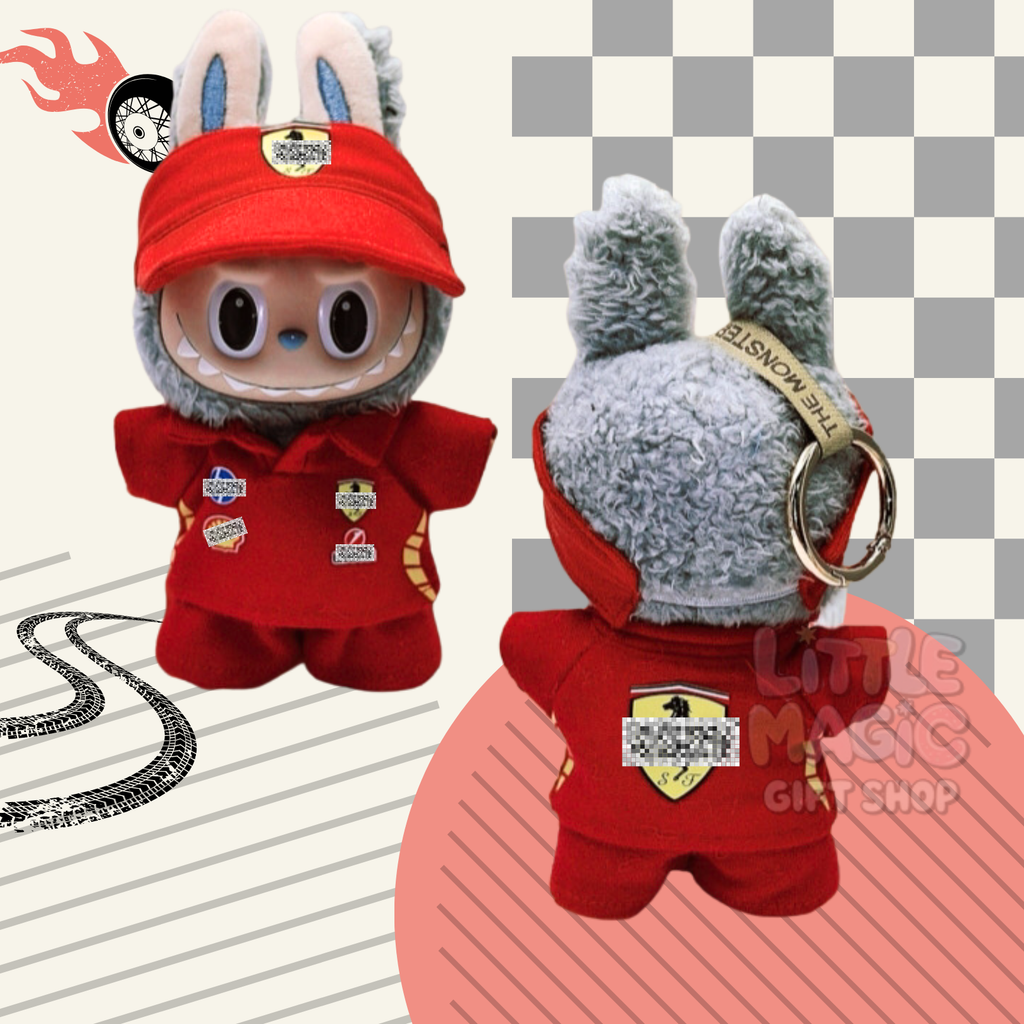 Labubu Track Day F1 Team Kit Outfit Custom Racing Suit for Pop Mart Dolls